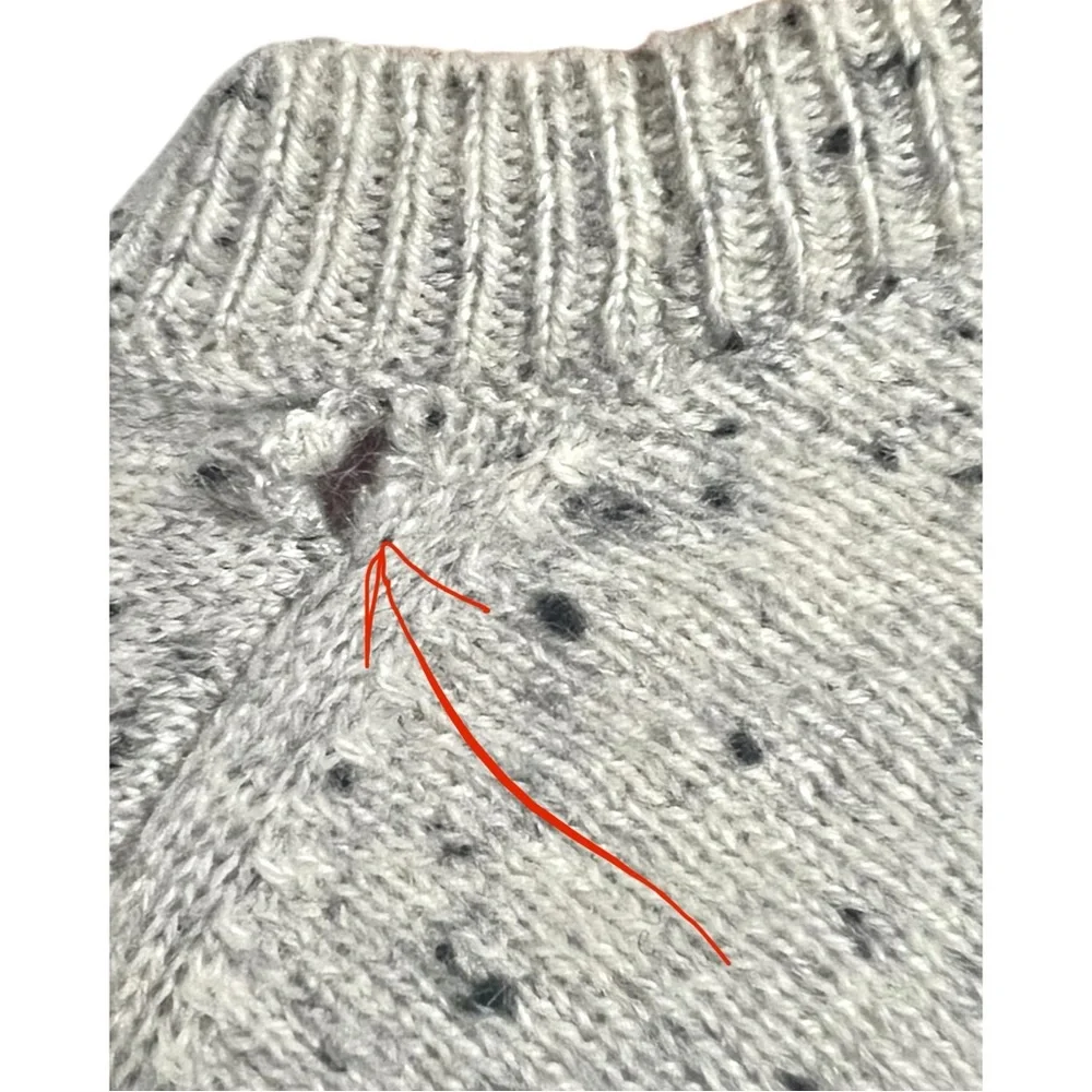 Everlane Classic Cashmere Crew Sweater Donegal Frost Speckled Size Small - Picture 8 of 8